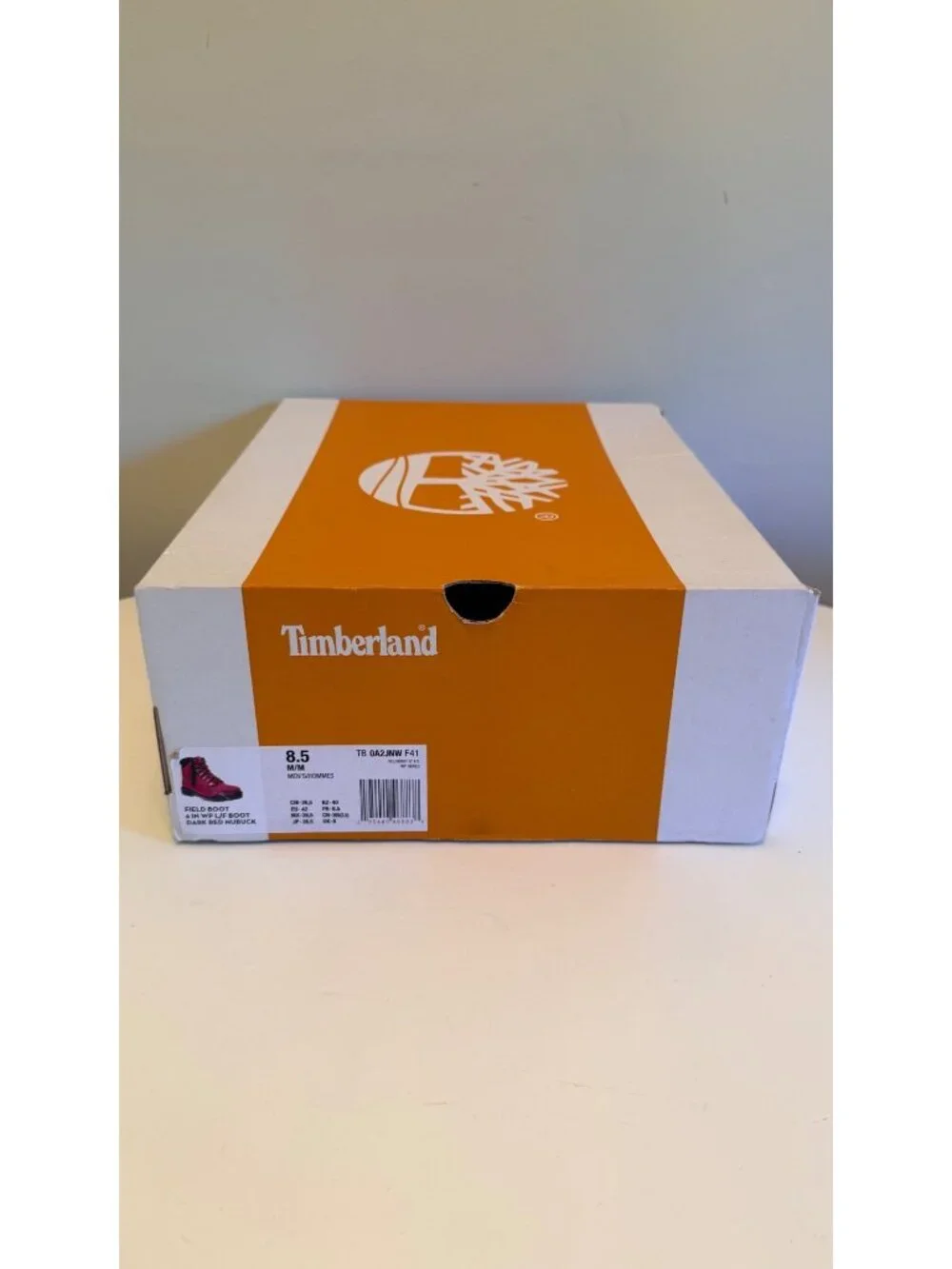 Timberland Mens 6-Inch Waterproof Field Boot Dark Red Nubuck Size 8.5 M